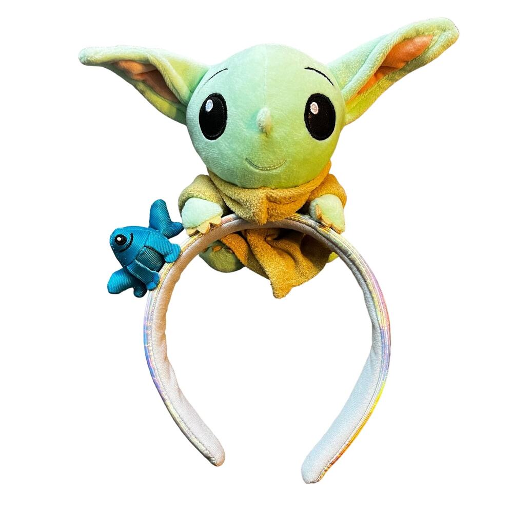Disney The Mandalorian Grogu with frog plush headband